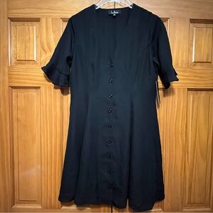 Lulu’s Black Full Button Dress Size Medium NWT